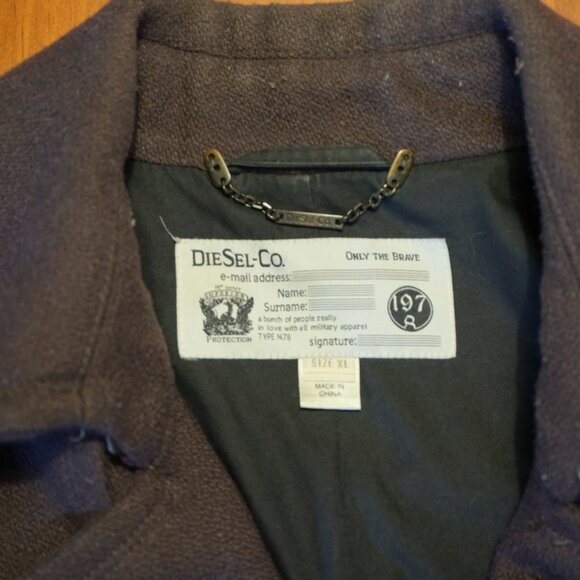 Diesel Pea coat XL Brown - Picture 4 of 10